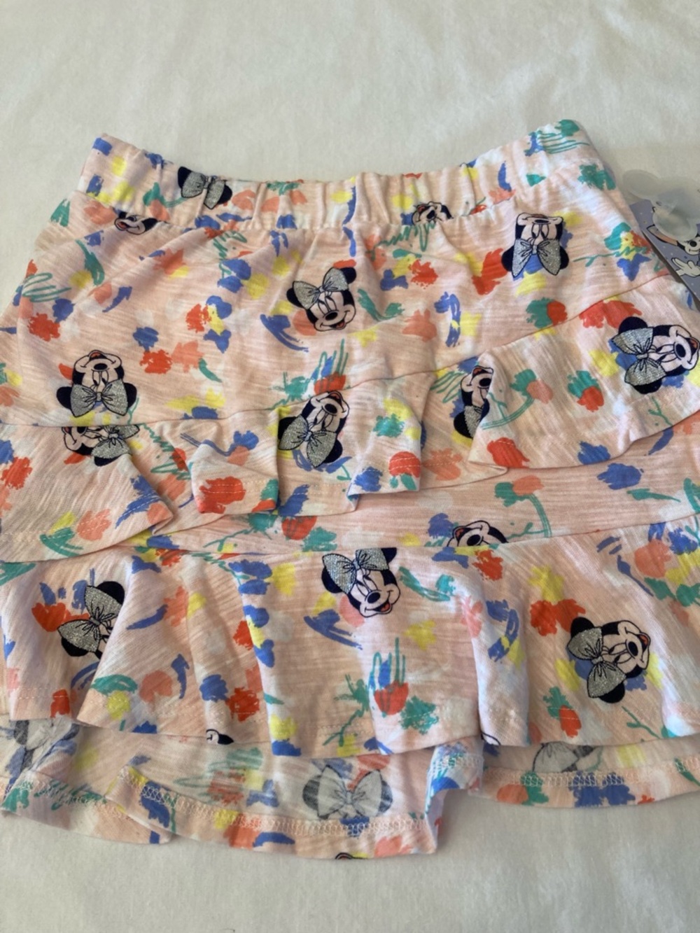 Disney jumping beans Pink Minnie Mouse Ruffle Mini Skirt with shorts underneath